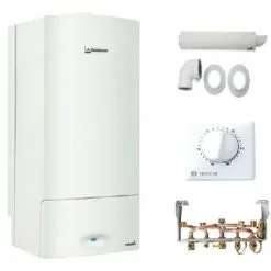 Chaudière Murale Condensation ELM Leblanc Megalis Condens 22KW COMPLETE ( Dosseret + Ventouse + Thermostat Trl22 )